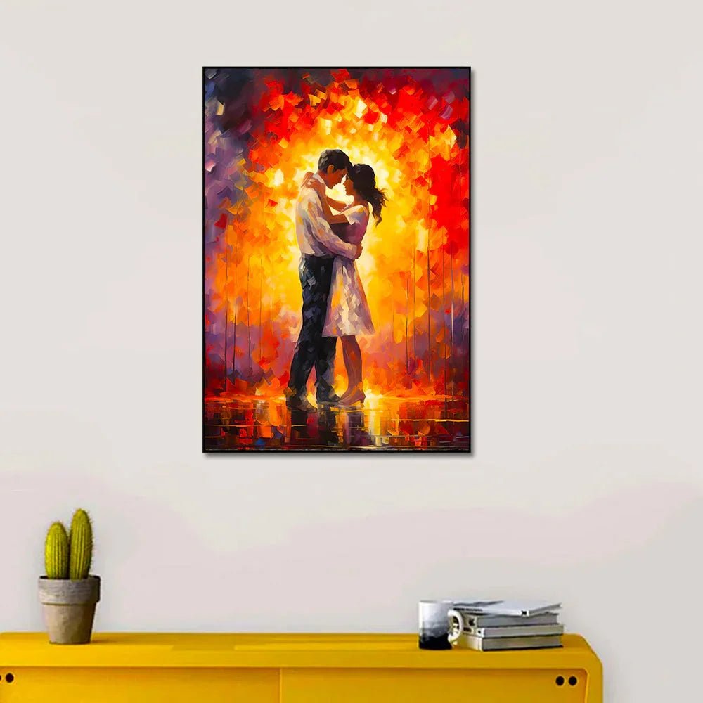 Beautiful Romantic Couple Unconditional Love Canvas Wall Paintings & Arts - All India Decor