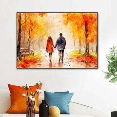 Beautiful Couple Holding Hands and Walking Canvas Wall Paintings & Arts - All India Decor