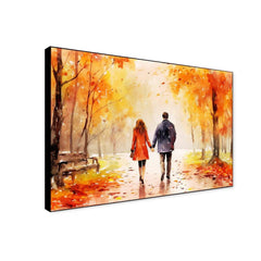 Beautiful Couple Holding Hands and Walking Canvas Wall Paintings & Arts - All India Decor