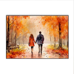 Beautiful Couple Holding Hands and Walking Canvas Wall Paintings & Arts - All India Decor