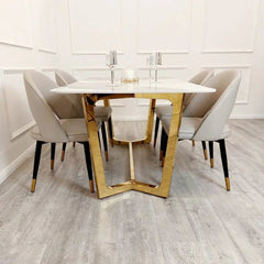 Starstruck Metal Dining Table with chairs - All India Decor