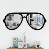Beautiful Decorative Sunglasses Shape Wall Mirror With Black Finish Frame - All India Decor