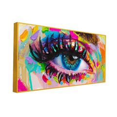 Beautiful Colorful Eyes Modern Art Canvas Printed Painting - All India Decor