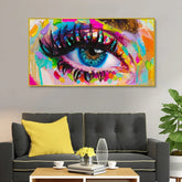 Beautiful Colorful Eyes Modern Art Canvas Printed Painting - All India Decor