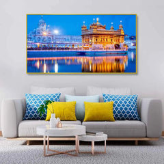 Golden Temple Design Canvas Printed Painting - All India Decor