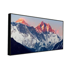 Big Panoramic Beautiful Everest And Lhotse At Sunset Canvas Painting - All India Decor