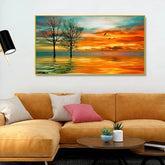 Sunset Scenery Canvas Painting - All India Decor