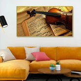 Villon with Music Notes Canvas Big Panoramic Wall Painting - All India Decor