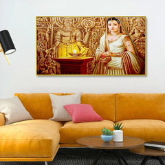 Majestic Indian Princess Canvas Painting - All India Decor