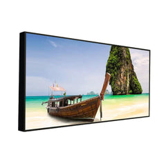 House Boat and Lake Scenery Canvas Painting - All India Decor