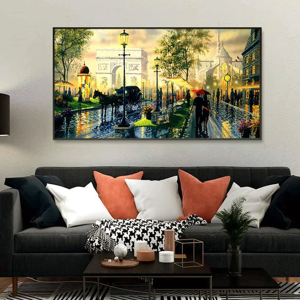 Paris Scenery Canvas Painting - All India Decor