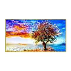 Big Panoramic Abstract Tree Wall Paintings & Canvas Wall Art - All India Decor