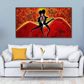 Beautiful Large Dancing Girls Modern Art Canvas Printed Painting - All India Decor