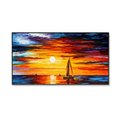 Sunset Natural Scenery Big Panoramic Canvas Wall Painting - All India Decor