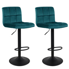 Emerald Plush Feel Velvet Counter Bar Chair / Long Chair - All India Decor