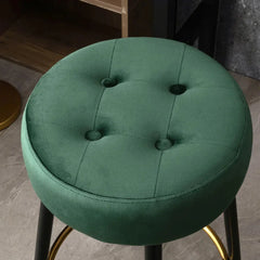 Plush Comfy Velvet Green Bar Stool / High Stool - All India Decor