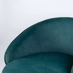 Low-floor Premium Emerald Green Velvet Lounge Chair - All India Decor