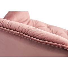 Rich Blush Pink Comfy Padded Tufted Velvet Lounge Chair - All India Decor