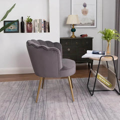 Grey Crafted Shell Designer Lounge Chair - All India Decor