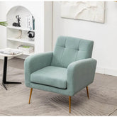 Light Seagreen Tufted Luxe Velvet Lounge Chair - All India Decor