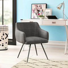 Aesthetic Grey Velvet Accent Chair - All India Decor