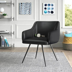 Aesthetic Black Velvet Accent Chair - All India Decor