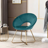 Edgy Shell Shaped Blue Lounge Chair - All India Decor
