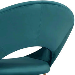 Edgy Shell Shaped Blue Lounge Chair - All India Decor