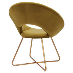 Edgy Shell Shaped Yellow Lounge Chair - All India Decor