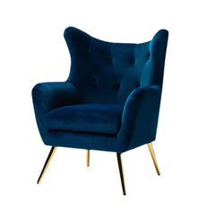 Royal Blue Tufted Velvet Lounge Chair - All India Decor