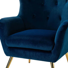 Royal Blue Tufted Velvet Lounge Chair - All India Decor