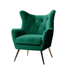 Royal Green Tufted Velvet Lounge Chair - All India Decor