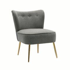 Grey Deep Cushioning Comfy Velvet Lounge Chair - All India Decor