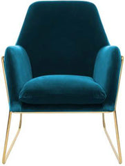 Lush Seagreen Glamorous Velvet Lounge Chair - All India Decor