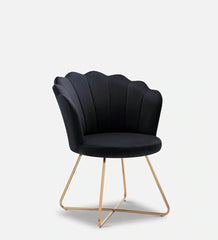 Charcoal Grey Rounded Back Velvet Lounge Chair - All India Decor