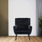 Urban Black Super Soft Velvet Armchair - All India Decor
