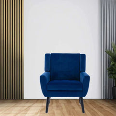 Urban Blue Super Soft Velvet Armchair - All India Decor