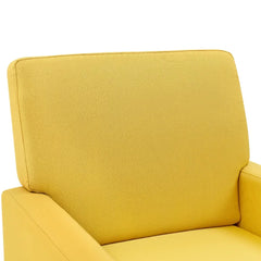 Yellow Standard Velvet Chair With Ottoman - All India Decor