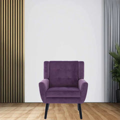 Urban Purple Super Soft Velvet Armchair - All India Decor