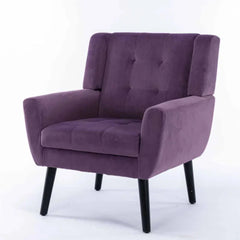 Urban Purple Super Soft Velvet Armchair - All India Decor