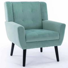 Urban Teal Super Soft Velvet Armchair - All India Decor
