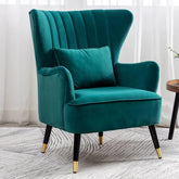 Emerald Chic Tufted Accent Chair With Cushion - All India Decor