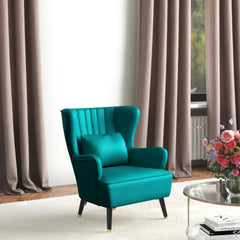 Emerald Chic Tufted Accent Chair With Cushion - All India Decor
