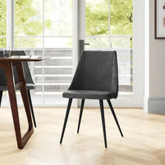 Minimalist Grey Velvet Dining Chair - All India Decor