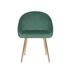 Golden Legged Luxury Green Velvet Accent Chair - All India Decor