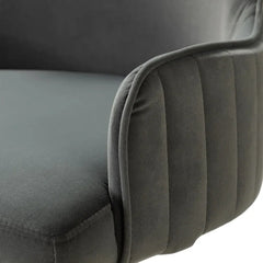 Luxury Grey Velvet Armchair With Golden Base - All India Decor