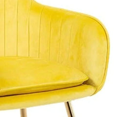 High Tufted Back Luxury Bright Yellow Lounge Chair - All India Decor