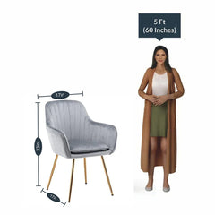 High Tufted Back Luxury Grey Lounge Chair - All India Decor