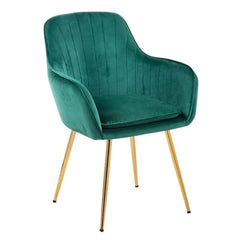 High Tufted Back Luxury Green Lounge Chair - All India Decor
