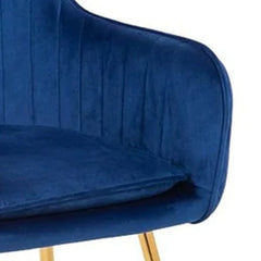 High Tufted Back Luxury Blue Lounge Chair - All India Decor